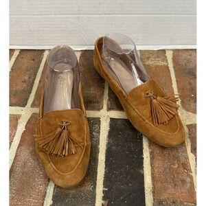 Joijis Monica Tassel Loafers Brown Suede Leather Flats Handmade In Italy Wms 9.5
